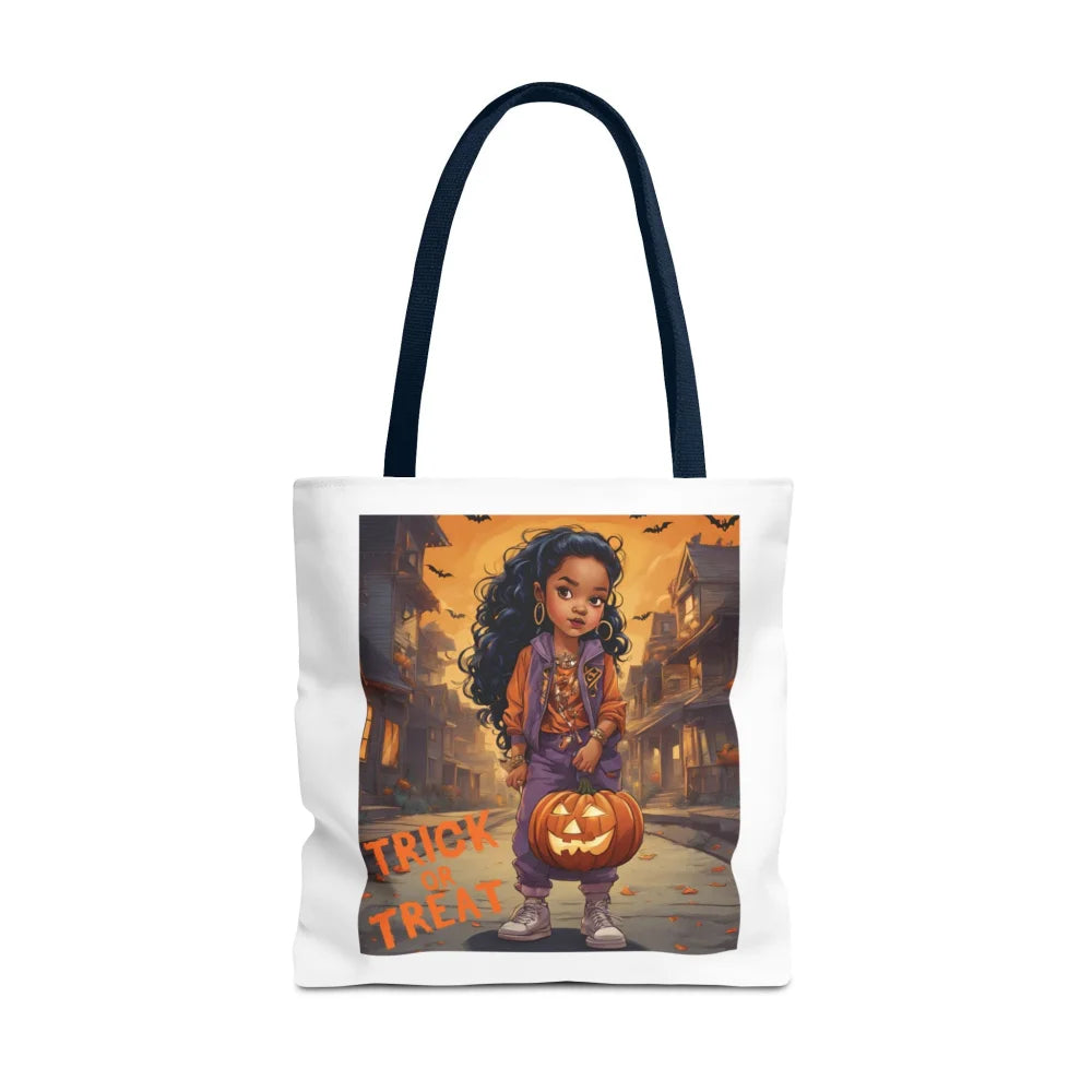 Halloween Tote Bag - Trick Or Treat Young Girl Walking Down Street Bags