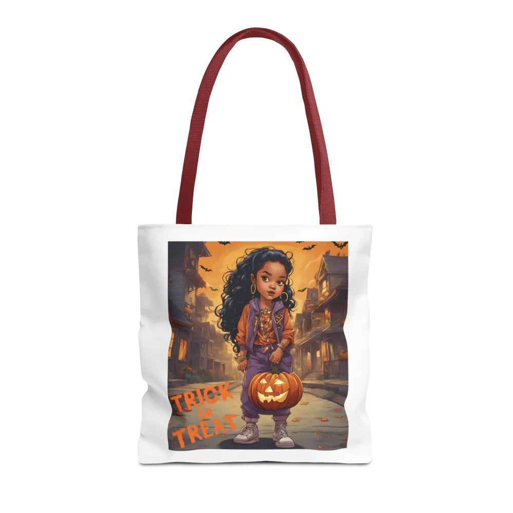 Halloween Tote Bag - Trick Or Treat Young Girl Walking Down Street Bags