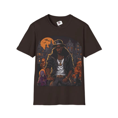 Hood Rich Urban Halloween T-Shirt Dark Chocolate / S