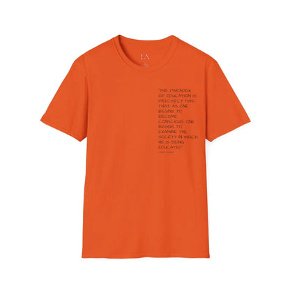 Knowledge and consciousness Unisex Softstyle T-Shirt Orange / S T-Shirt